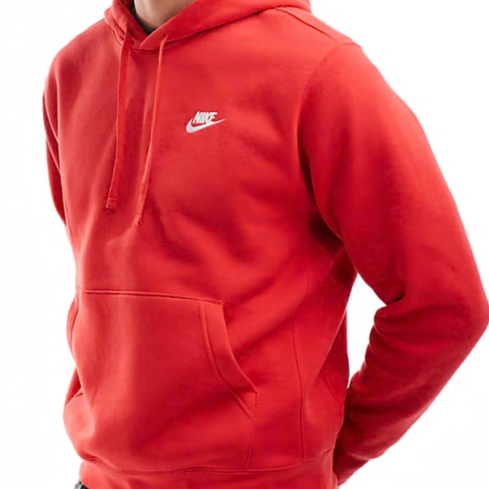 Nike Red Embriodered Hoodie